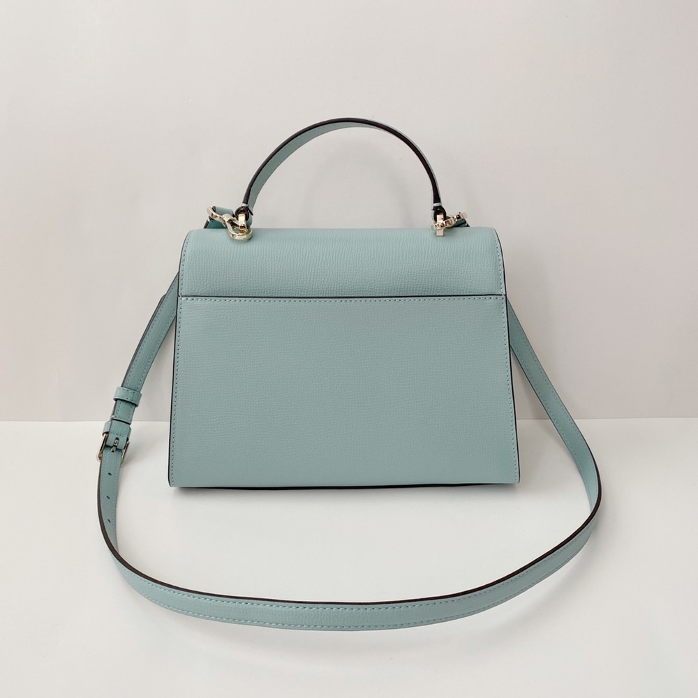 ♠️Kate Spade Embroidered Lea Daisy Floral Top Handle Satchel Aphrodite Green NWT - Picture 6 of 14